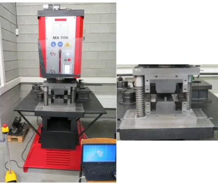 Fig. 3. Hydraulic press with upsetting device
