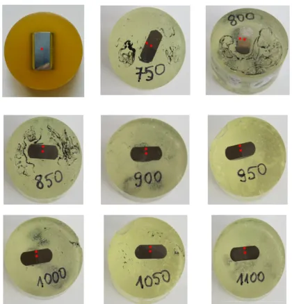 Table 3. Surface of titanium grade 5 specimens after upsetting