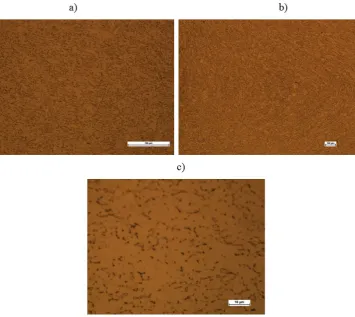 Fig. 8. Microstructure of titanium Ti-6V-4Al ELI after deformation  at 750°C and annealing (centre of specimen; 3 magnified images) 