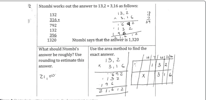 Figure 3 Christopher ’s written response to day 8 assessment question.