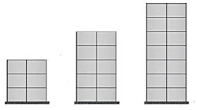 Fig. 2. View of one of frames along X in the studied structures