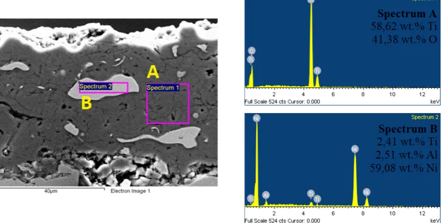 Fig. 5. Morphology of specimen, surface view (a, b, c) and cross-section (d, e, f), SEM