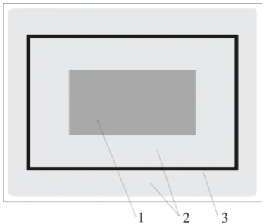 Fig. 2. Schematic design of the finished part and the measuring points in the longitudinal section A–F and the cross section A’–E’