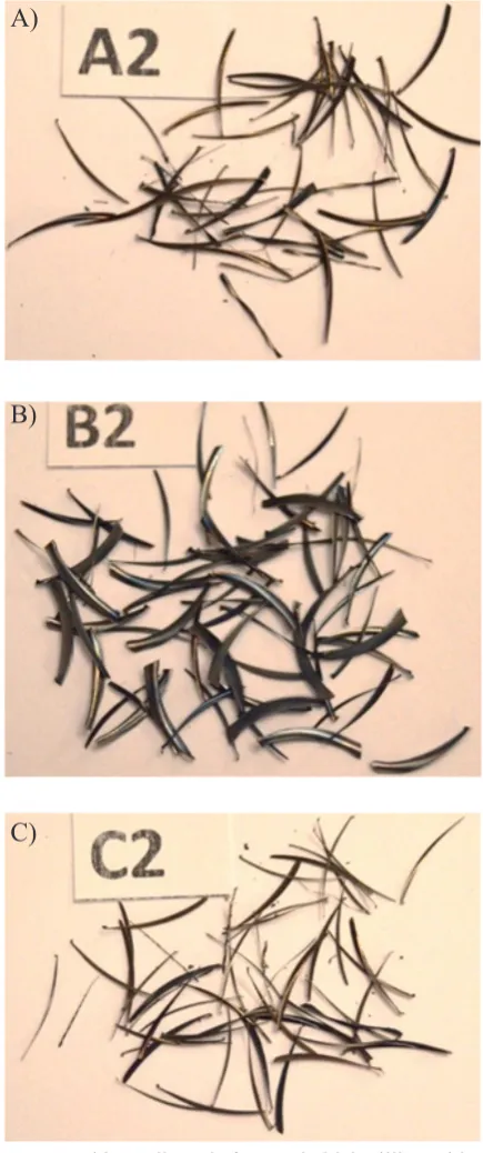 Fig. 8. Chips collected after trochoidal milling with 