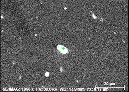 Fig. 11. Particle 1, sample NOK
