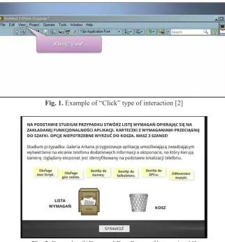 Fig. 2. Example of “Drag and Drop” type of interaction [4]