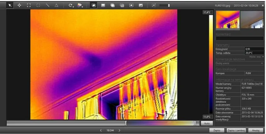 Fig. 1. Multispectral image of building interior 
