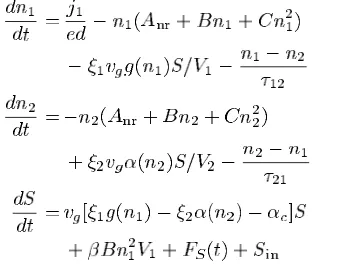 Table I together with typical values used. In particular,The symbols used in the above equations are described inand