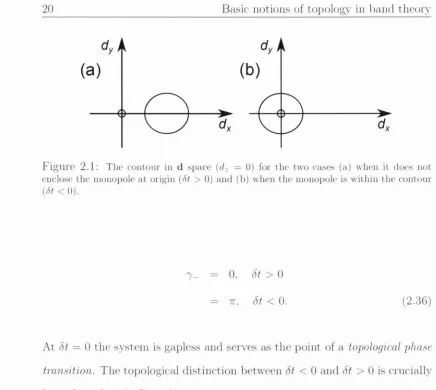 Figure 2.1: The contour in d si)ac'o {d^ = 0) for the two ease's (a) \vh('u it (io('s not 