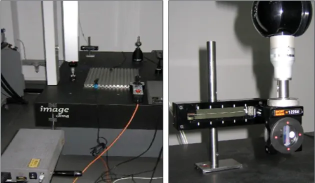 Fig. 2. Exemplary measurement of straightness errors using laser interferometer