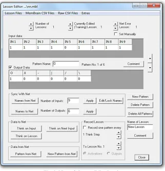 Fig. 2. View of “Lesson Editor” tool