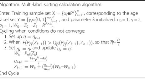 Table 1 Multi-label sorting calculation algorithm