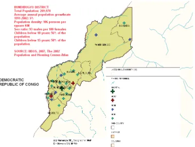 Figure 3.2:  Health Facilities in Bundibugyo District, Western Uganda 