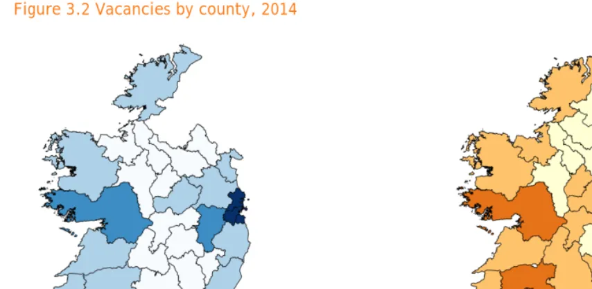 Figure 3.2 Vacancies by county, 2014 