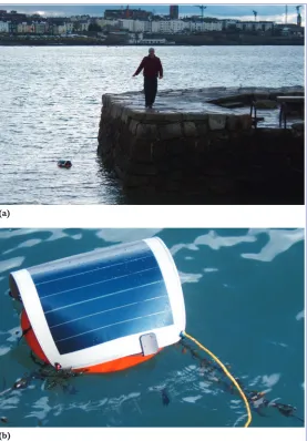 Figure 3. Delay-tolerant networking (DTN) experimentation. (a) Wetested a DTN node by taking it for a walk to check waterproofingand radio range