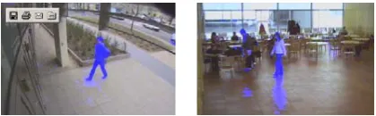 Figure 1 shows the result of our method in a difficult case when a man is walking in white shirt in front of a white wall