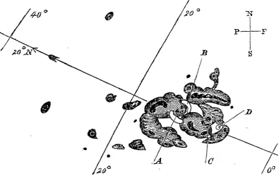 Figure 1.1: A hand–drawn image of the ﬁrst and one of the largest solar ﬂaresever observed