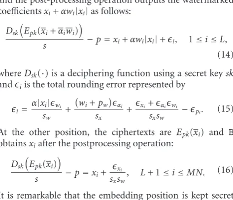 Figure 1, and the corresponding ciphertext of Ealso sent topkWCA(W) is S.