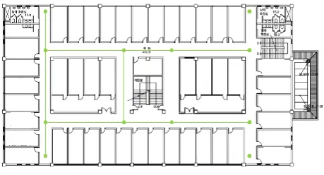 Fig. 3. Space for WiFi RSS data collection.  