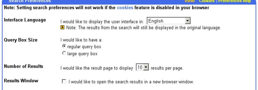 Figure 3:  Simple Search Combining Two Settings – Type Delimiter and the Dropdown Menu 