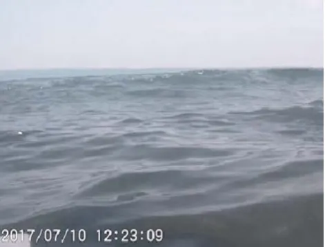 Fig. 8. Sea surface as recorded by the camera mounted at the top of the vessel. 