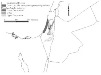 Figure 1. The surface water resources of the Jordan River watershed along with the shared Israeli-Palestinian coastal drainages
