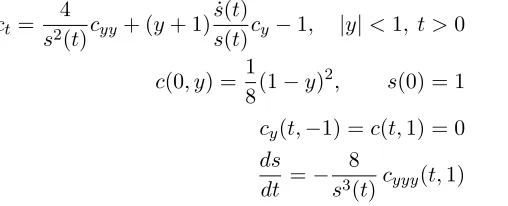 Table 6.3: Oxygen concentration at xintegral equations [51], FS - Fourier series [34], FC - Lagrange collocation [58], FE - finite=0 and moving boundary position for problem (6.2.1-6.2.2): CH - this work, 7 polynomials, adaptive domain decomposition, ϵ=−21 3 ; IE -elements [74], FG - fixed grid [29], VT - variable time step [102].