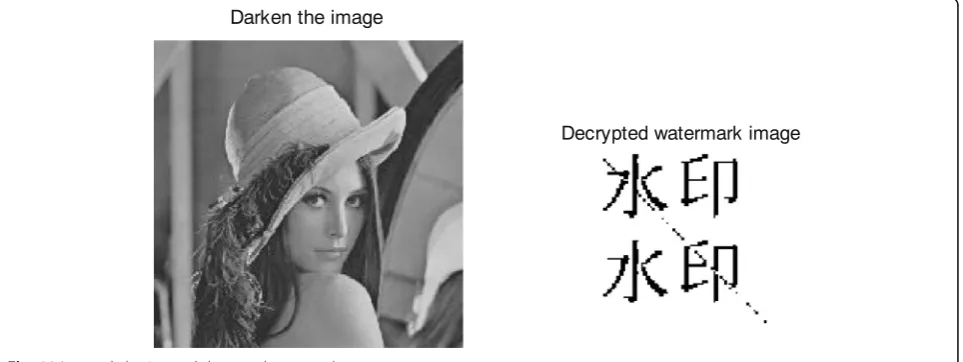 Fig. 10 Image highlighting and decryption of the watermark