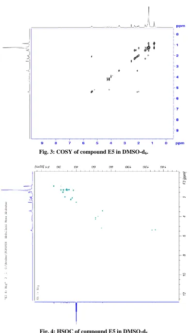 Fig. 3: COSY of compound E5 in DMSO-d6. 