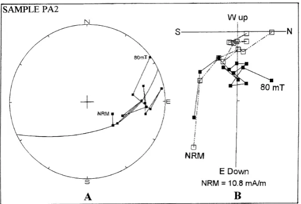 Fig. 7. Example of unreliable multicomponent sample to isolate directions from PA11 (#2) moving in a maximum circle