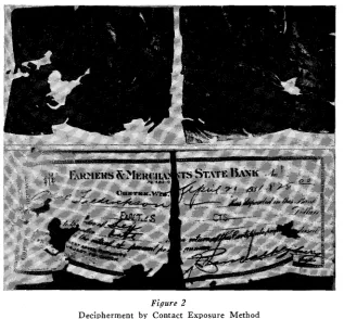 Figure 2document Decipherment as it appeared by Contact Exposure Methodbefore treatment