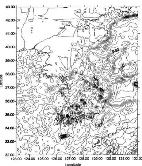 Table 4. Statistics of the residual geoid undulations computed by sphericalFFT applied 100% zero-padding, in meters.