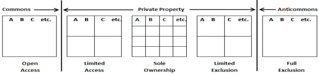 Figure 1. The Spectrum of Property Regime in Heller’s Dynamic Analytics 