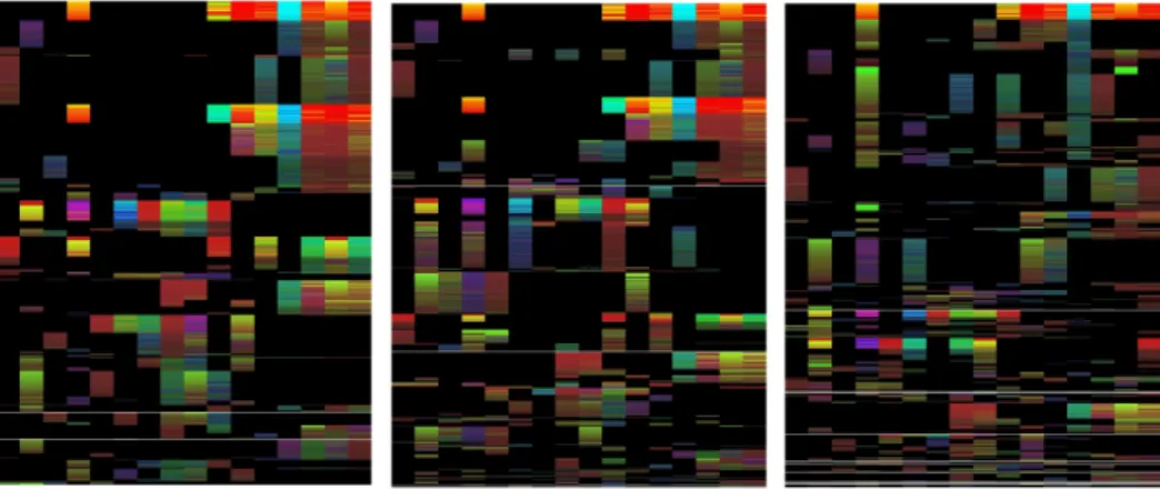Figure 6: Bracketing Matrix for R = 0%, 5%, 10%: for each parameter setting, the output is illustrated, allowing users to pick appropriate settings from the series of images easily