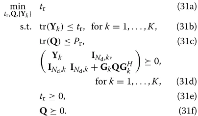 Table 2 Proposed simplified algorithm for solving problem (9)