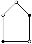 Figure 1: C5, eternal independent set shaded