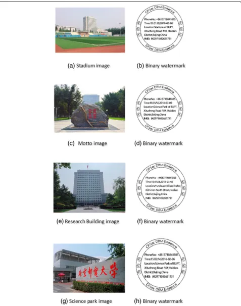 Fig. 11 Different mobile pictures with watermarks