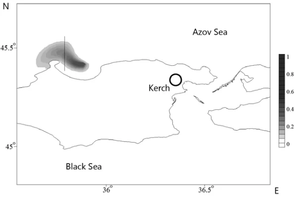 Fig. 5. Absolute power value of the source algorithm  QB  on the twentieth iteration of identification variation  Simulation of the pollution distribution from a permanent unit power source 