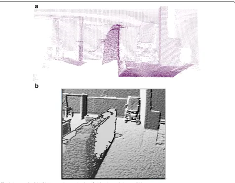 Fig. 3 An example of the BA image. a A raw point cloud. b A bearing angle image of (a)