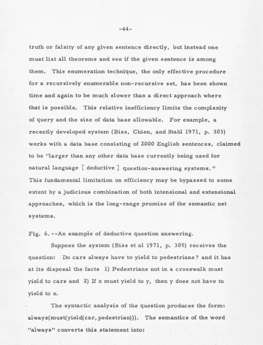 Fig. 6. - -An exampl~ of deductive question answering. 