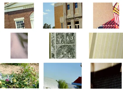 Figure 2.7: Examples of clutter generated by cropping the photographs of Stephen Shore [103, 104].