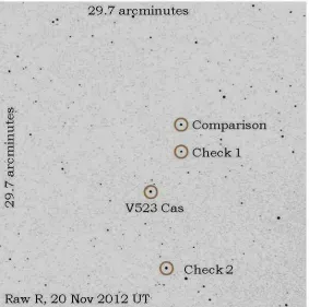 Figure 1. Finding chart for V523 Cas.
