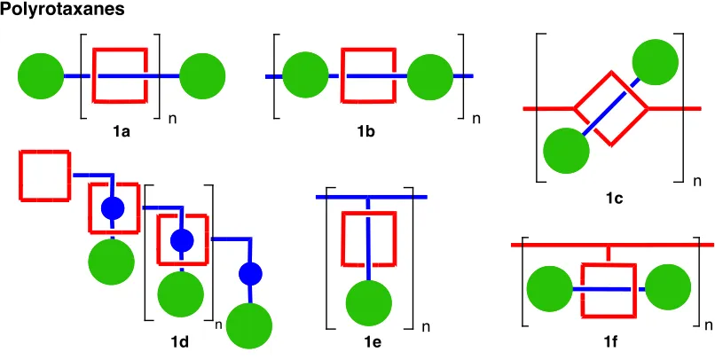 Figure 1:  Graphical representation of polyrotaxanes.