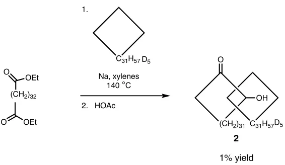 Figure 3:  Synthesis of a hydrocarbon-based [2]catenane using a statistical approach.