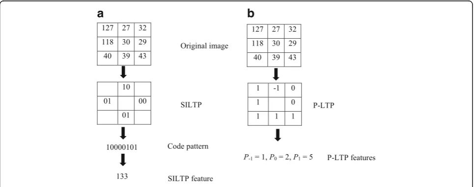 Fig. 5 Pattern feature estimation: (a) SILTP and (b) P-LTP