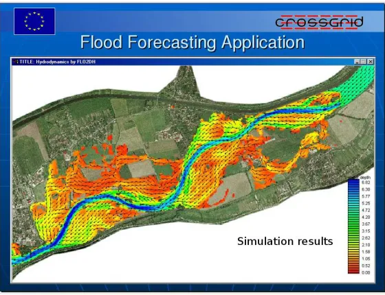 Figure 2.10: Crossgrid Flood Crisis Simulation. Image taken from the Flood CrisisTeam Decision Support System Presentation [123][124]