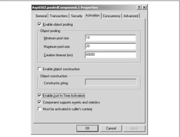 Figure 5-4. Activation settings for pooled component