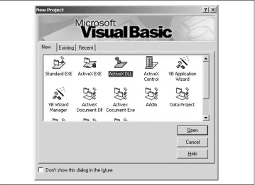 Figure 7-1. Selecting the ActiveX DLL Visual Basic project type