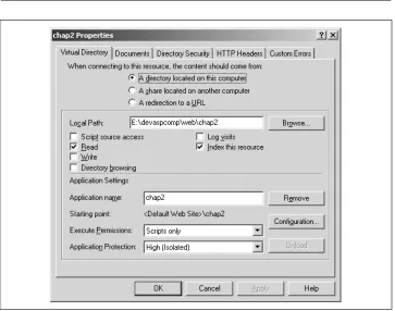 Figure 2-2. Setting the application isolation to High in the directory’s properties