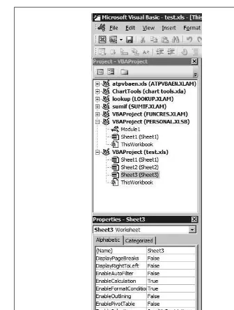 Figure 1-9. Properties window of a worksheet having its visible property set to2 - xlSheetVeryHidden